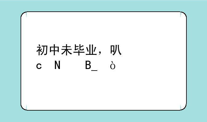 初中未毕业，可以读高铁吗？